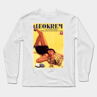 LEOKREM German Skincare Cream Lotion Sexy Legs Retro Advertising Long Sleeve T-Shirt